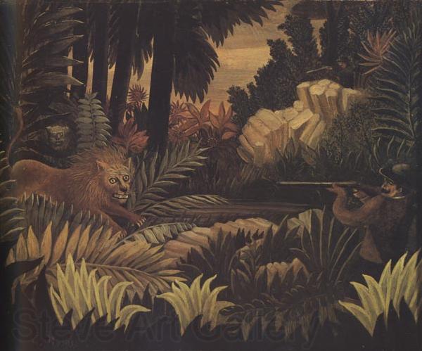 Henri Rousseau The Lion Hunter France oil painting art